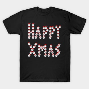 Happy Xmas Made of Santas! | Merry Christmas | Funny Christmas T-Shirt